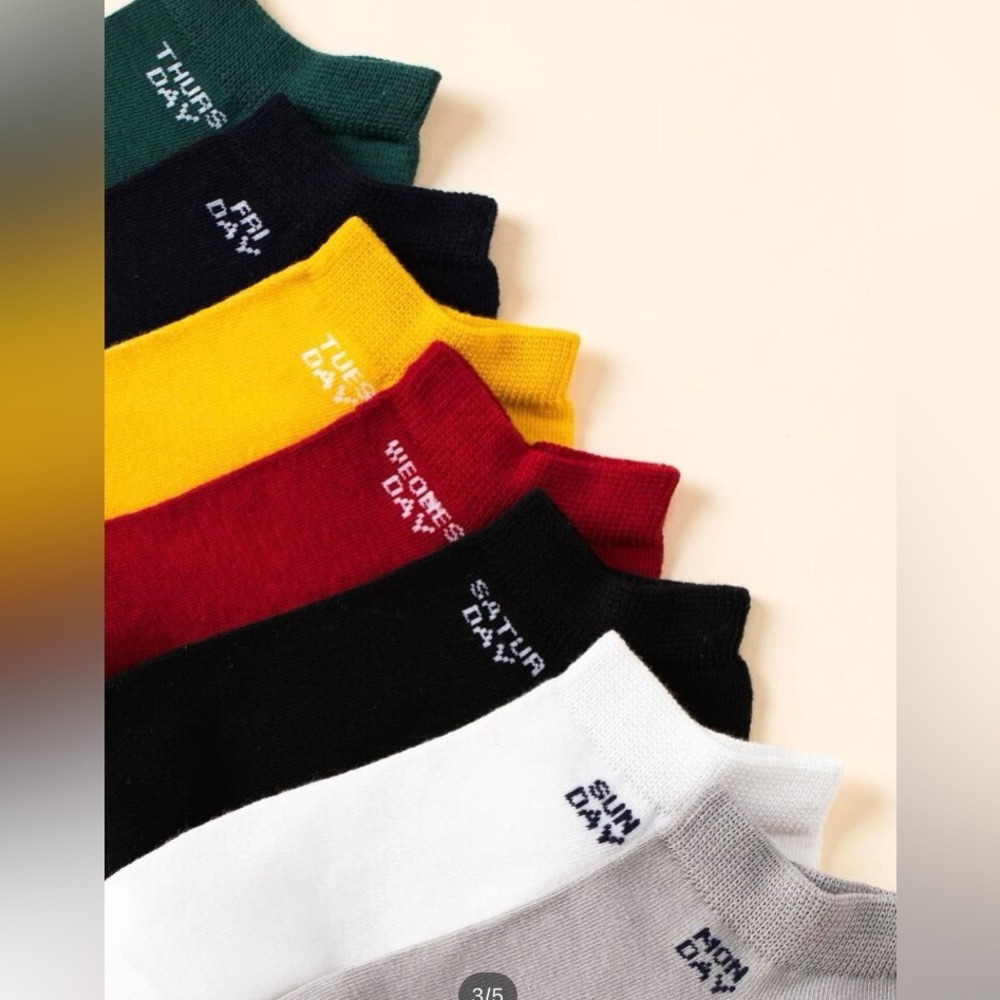 Week labeled socks (7pairs)